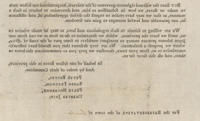 泛黄的纸上的旧文件. “波士顿，1773年4月20日”用醒目的字体印在页面的顶部.